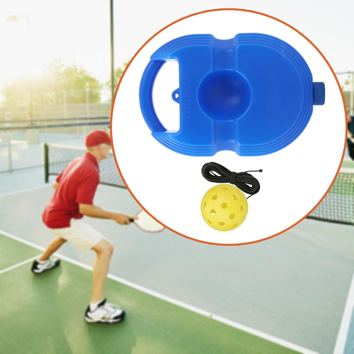 Pickleball Trainer Baseboard Portable Pickleball Blue