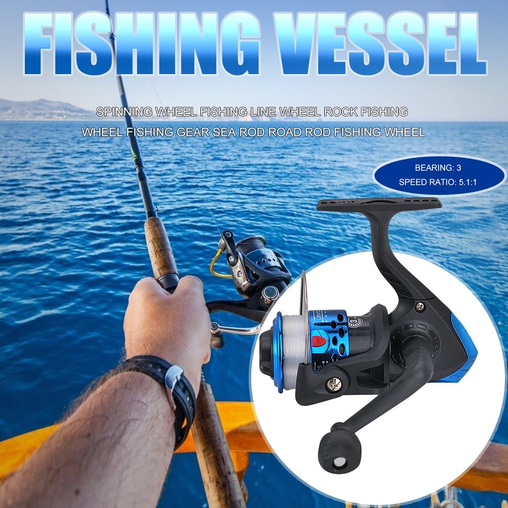 Fishing Spinning Reel 3bb Metal Spool Fishing Reel Gear Sea