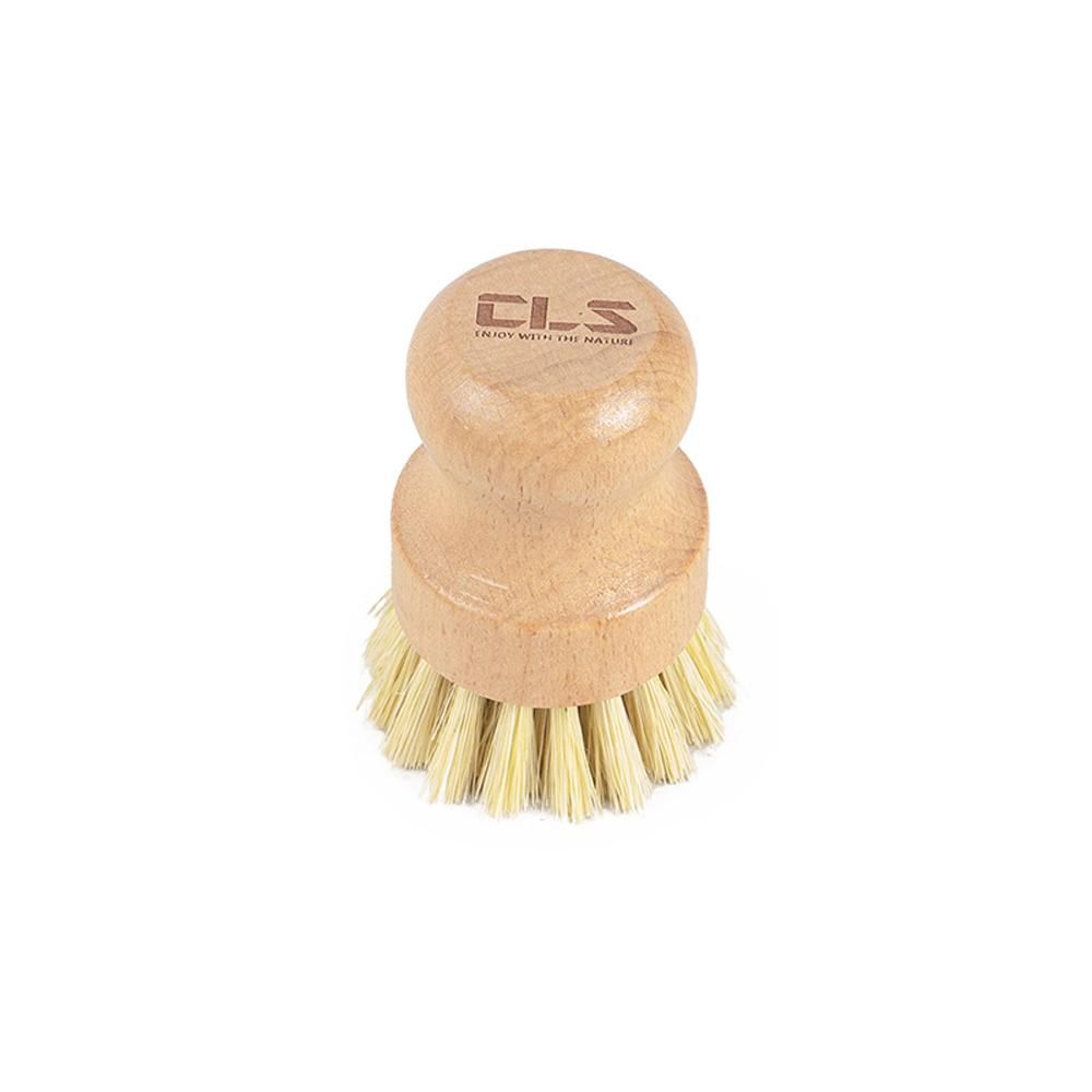Outdoor Picnic BBQ Pan Pot Washing Brush Beech Wood Handle Dish Scrub Brushes Sisal Bristles Brush Kitchen Dishwashing Brush
