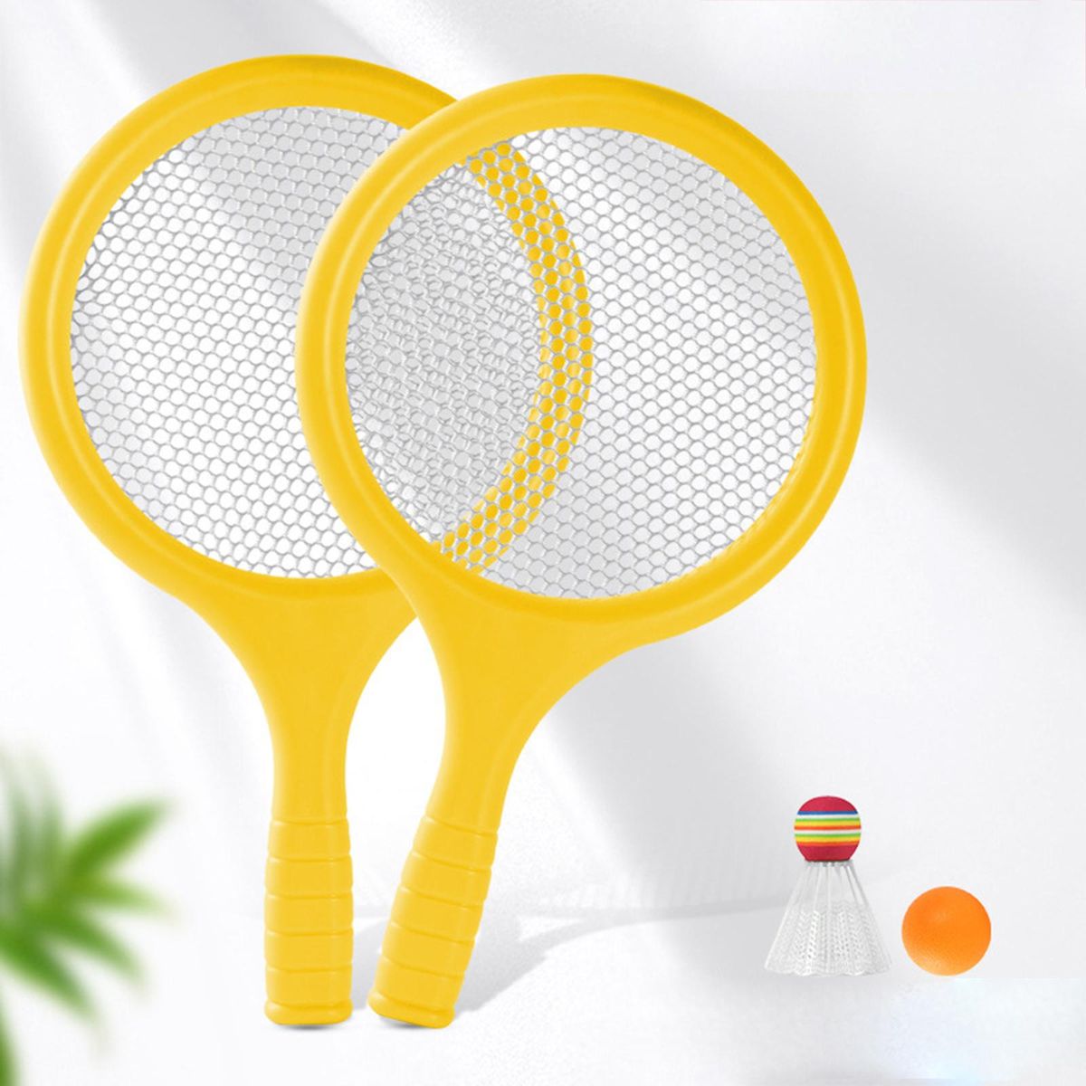 Tennis Racket For Kid With Ball And Badminton Yellow