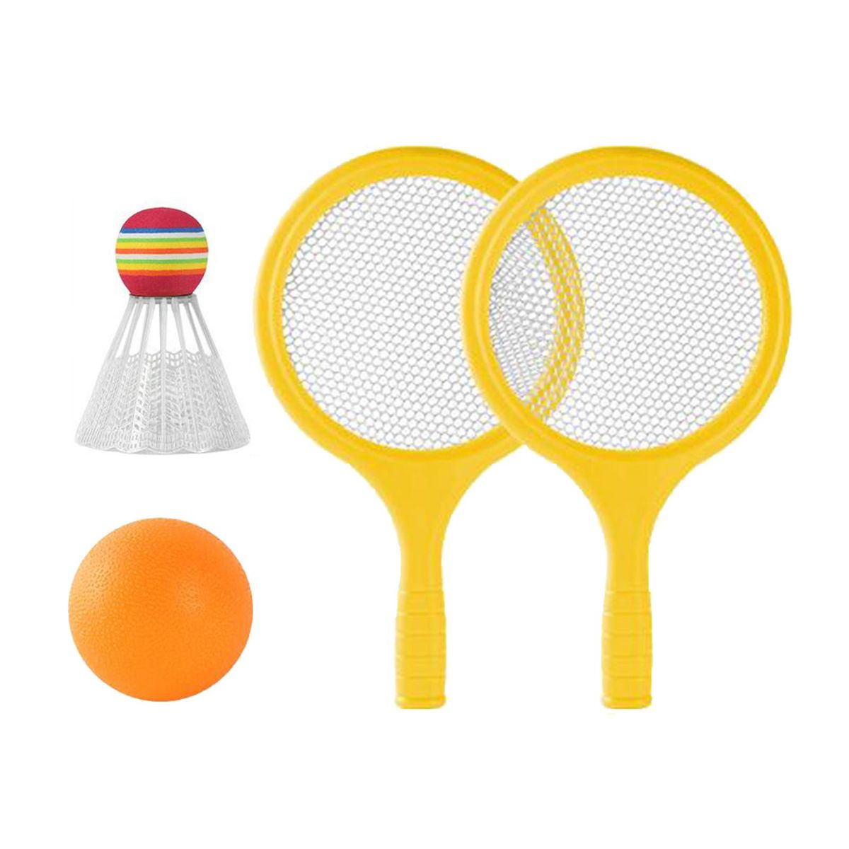 Tennis Racket For Kid With Ball And Badminton Yellow