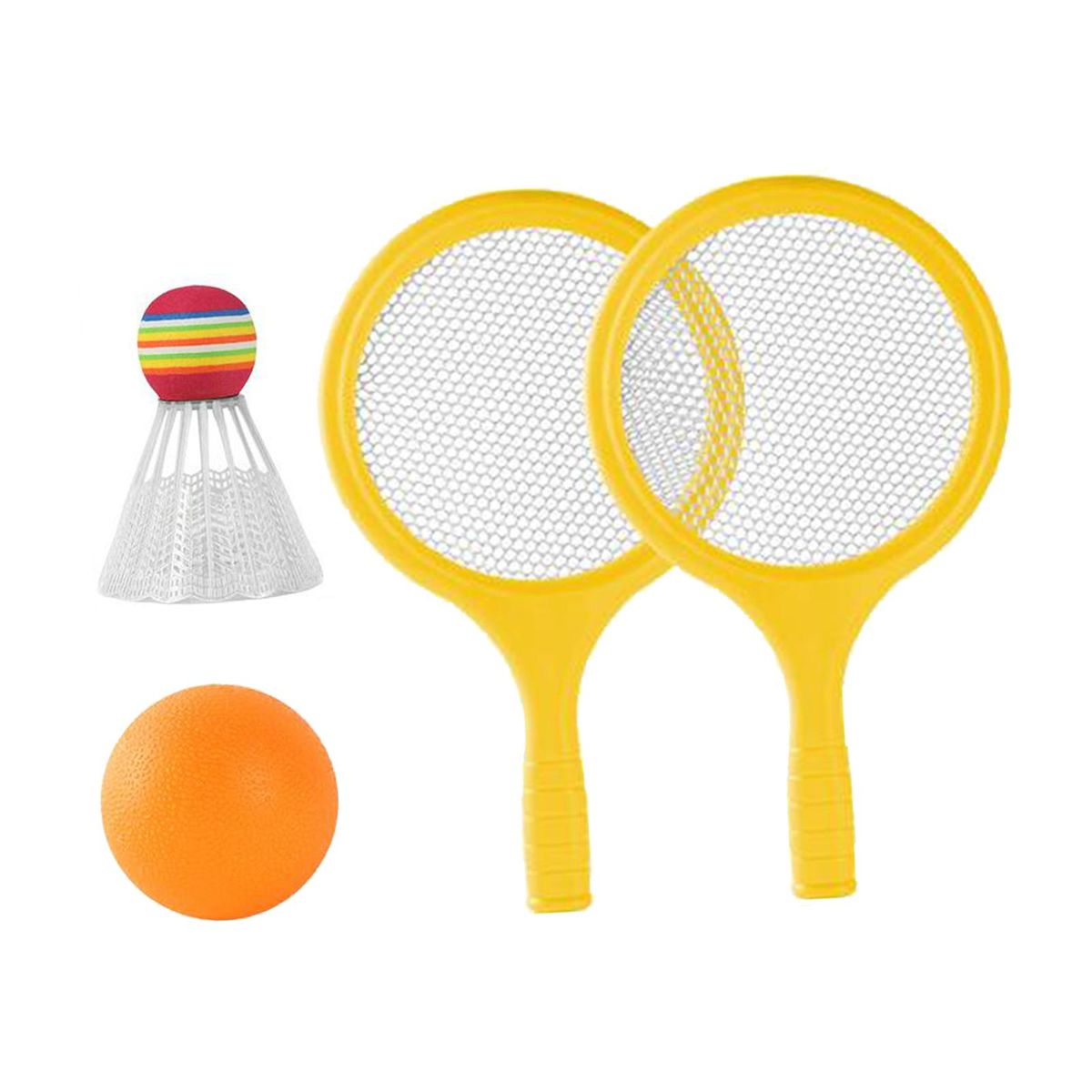 Tennis Racket For Kid With Ball And Badminton Yellow