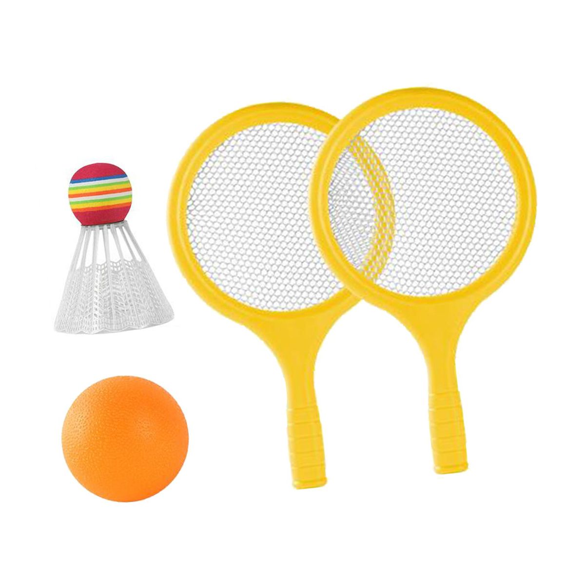 Tennis Racket For Kid With Ball And Badminton Yellow