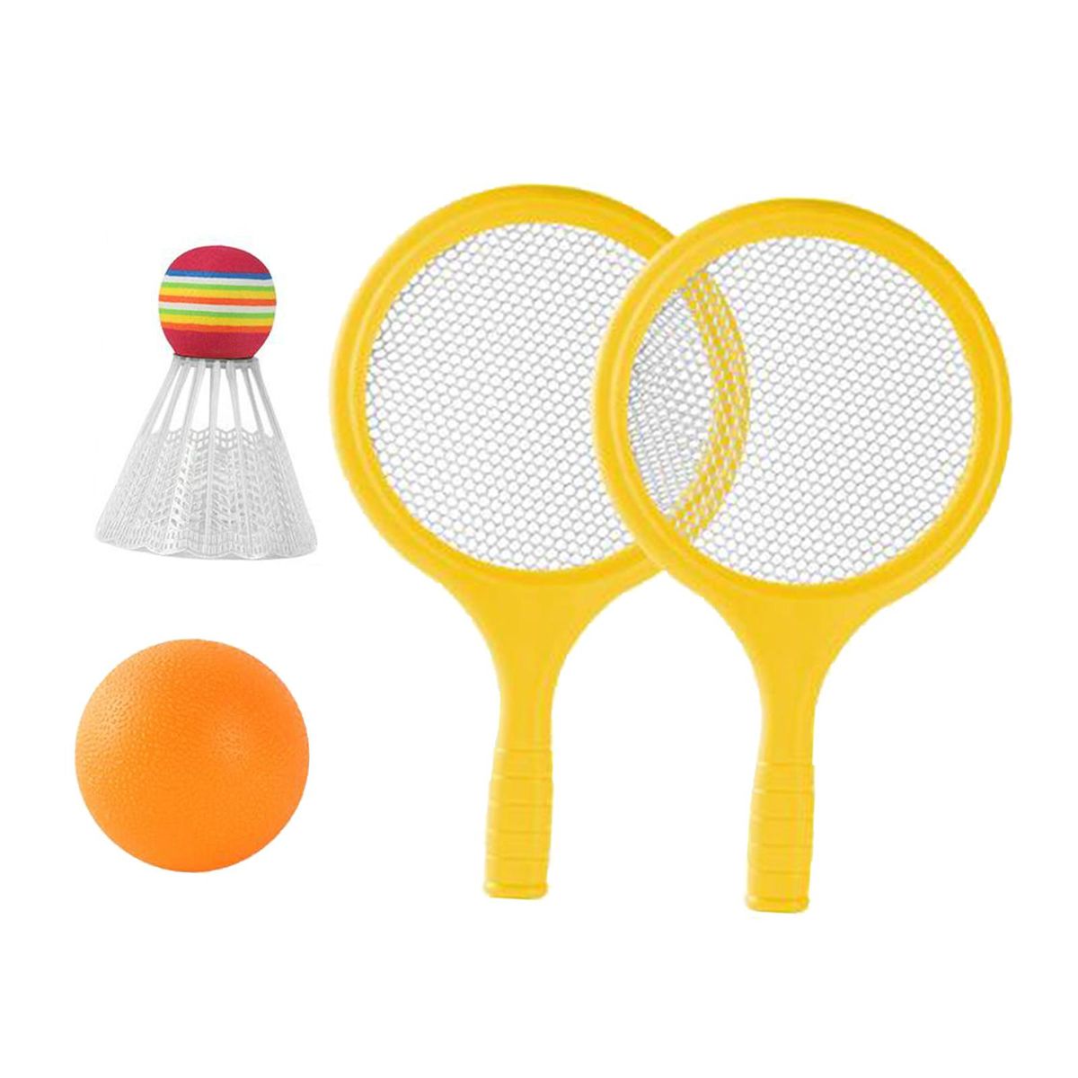 Tennis Racket For Kid With Ball And Badminton Yellow