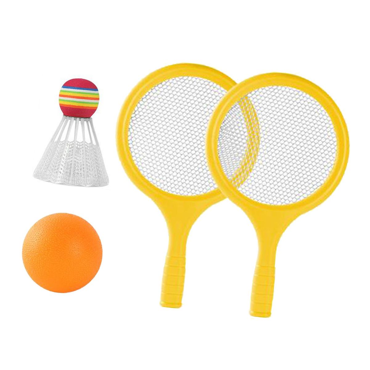 Tennis Racket For Kid With Ball And Badminton Yellow