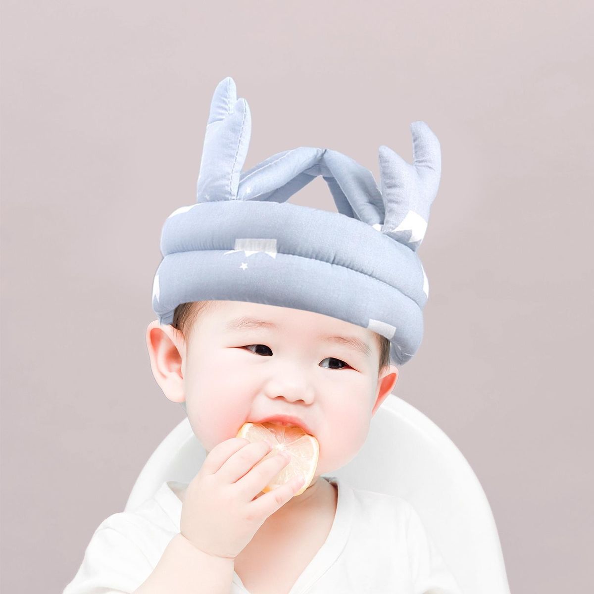 Cute Protective Cap Safety Head Cushion For Playing Toddler Gray
