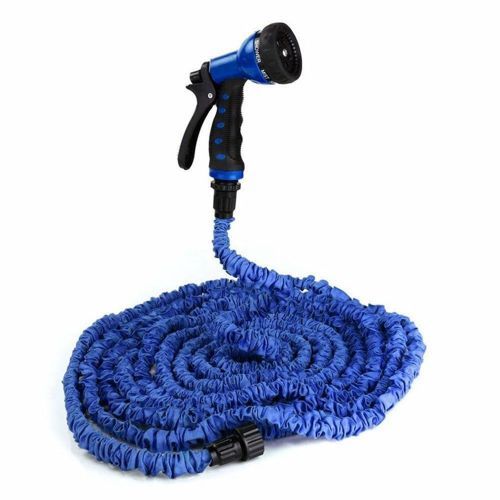 Telescopic Water Pipe Multi-Function Car High-Pressure Wash Gun Blue 100FT