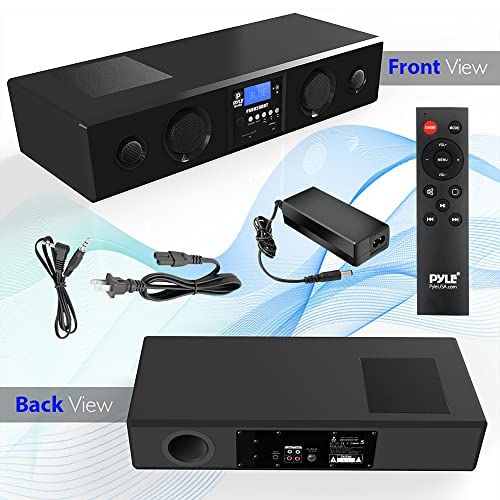 Pyle 3D Surround Bluetooth Soundbar  Sound System Bass Speak