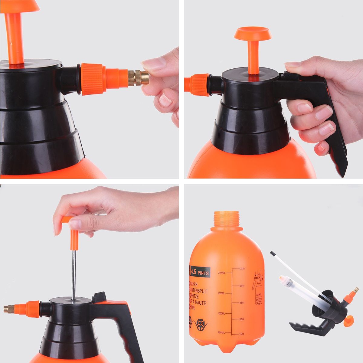 2L Garden Sprayer Pump Handheld Water Sprayers Pressurized