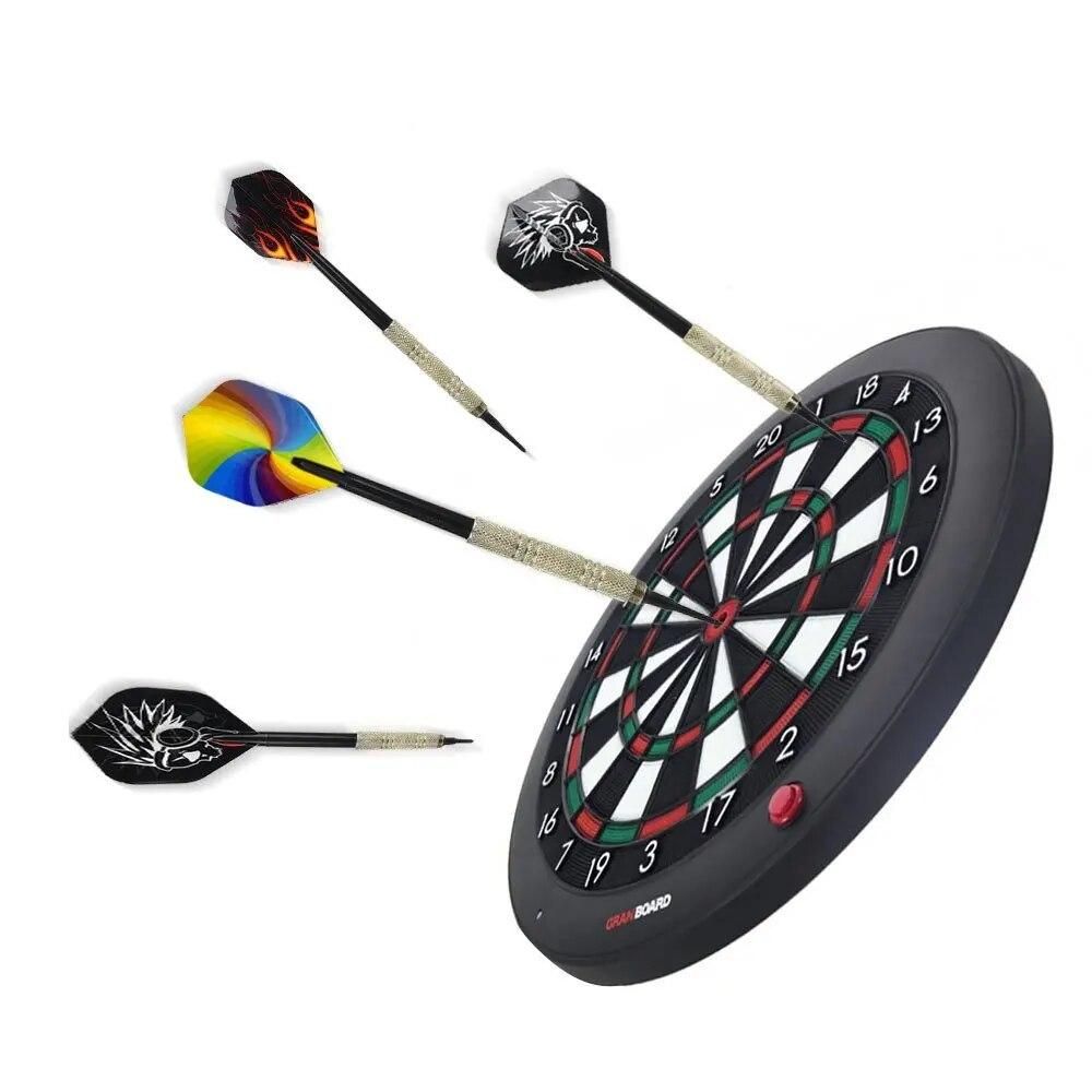 Darts 12 Pieces Darts Plastic Tip Set for Electronic Darts Brass Darts with 30 flights and 100 tips