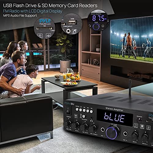 Wireless Bluetooth Home Stereo AmplifierMultiChannel 200 Wat