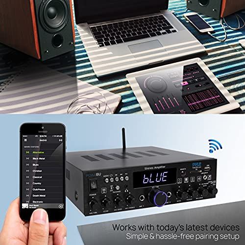 Wireless Bluetooth Home Stereo AmplifierMultiChannel 200 Wat