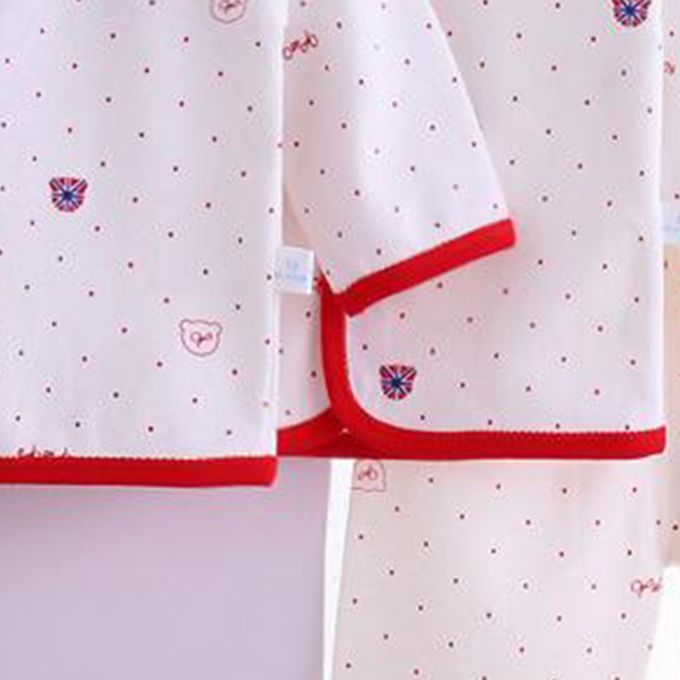 7pcsset Body Suits Newborn Girls Boys Soft Cotton Clothes Set Red