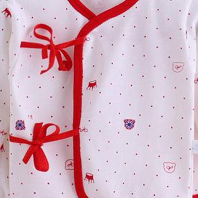 7pcsset Body Suits Newborn Girls Boys Soft Cotton Clothes Set Red