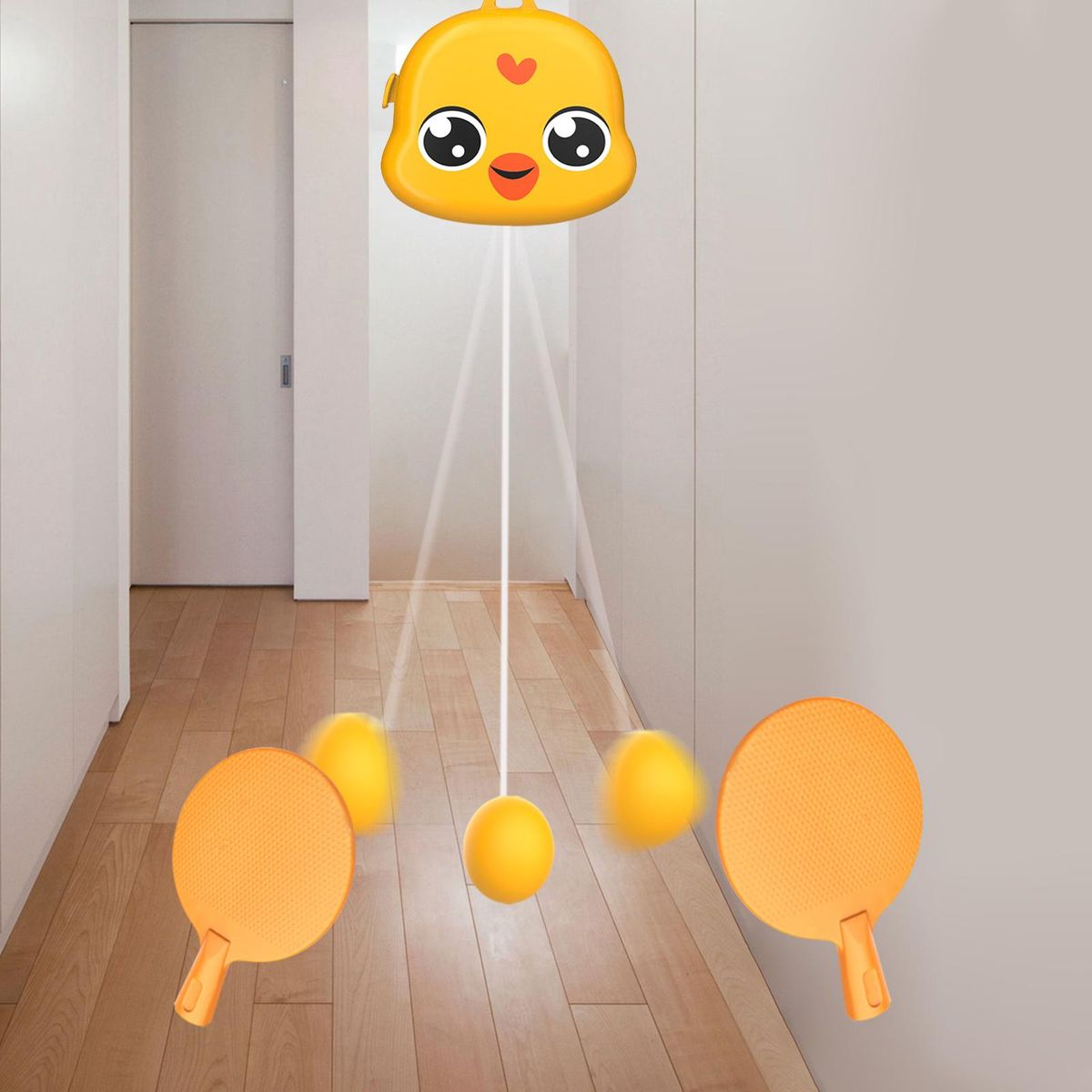 Hanging Table Tennis Trainer Tennis Practice Yellow