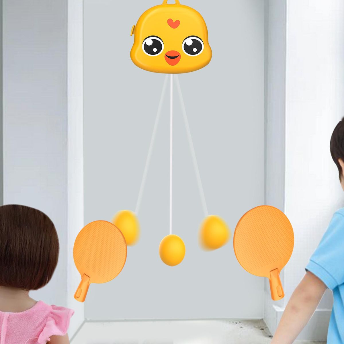 Hanging Table Tennis Trainer Tennis Practice Yellow