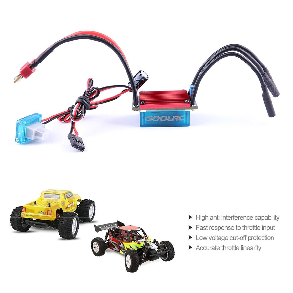 GoolRC S2430 7200KV Brushless Motor 25A ESC 2.2kg Metal Gear Servo Combo Set for 1/14 1/16 1/18 RC Car
