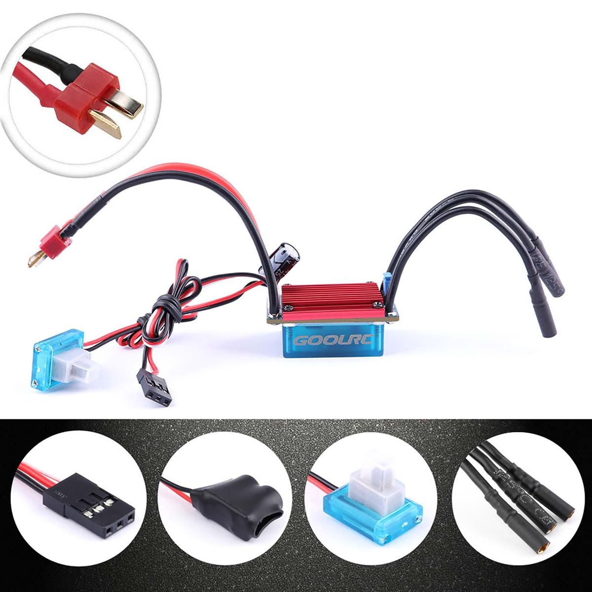GoolRC S2430 7200KV Brushless Motor 25A ESC 2.2kg Metal Gear Servo Combo Set for 1/14 1/16 1/18 RC Car