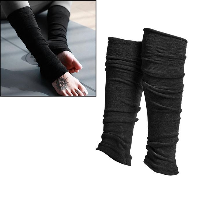 Leg Warmers Long Socks Boots For Dance Yoga Fitness Gym Exercise Black