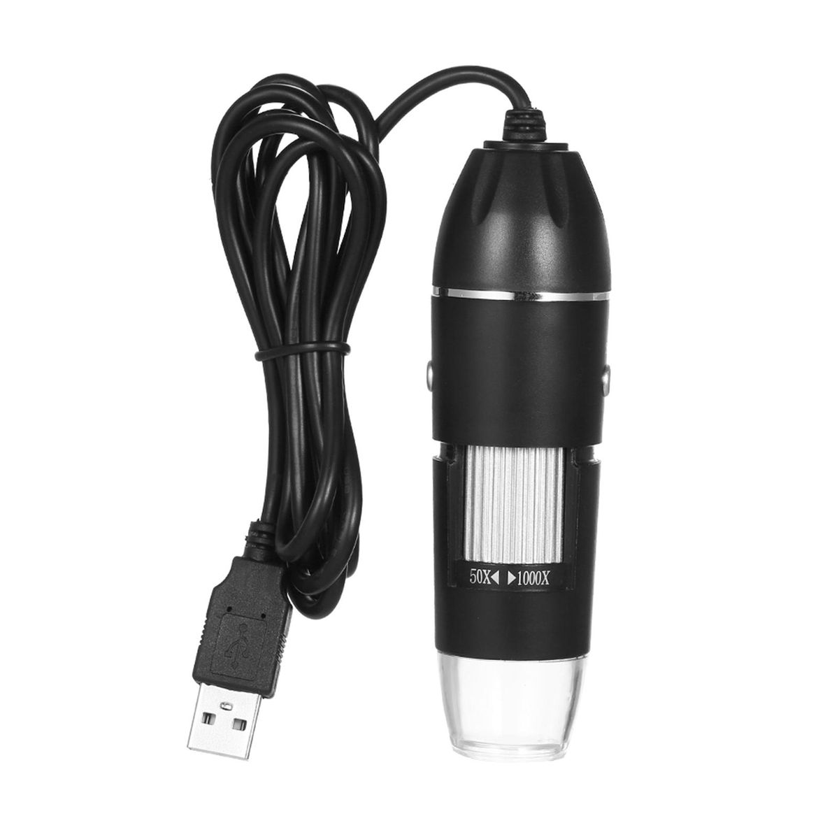 Digital Zoom Microscope USB Handheld & Desktop Magnifier 0.3MP Camera 8-LED Light Magnifying Glass 1000X Magnification for Windows/Mac System with Stand