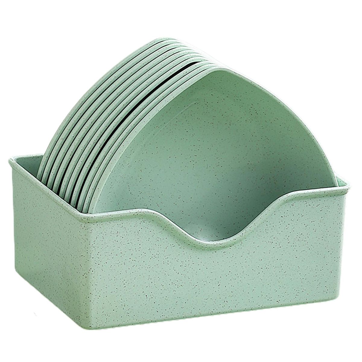 1 Set Snack Plate Heart-Shaped Fruit Dessert Snack Plate Serving Tray Green