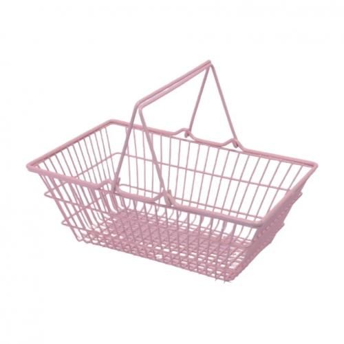 Mini Shopping Basket For Product Photography - Pastel Pink