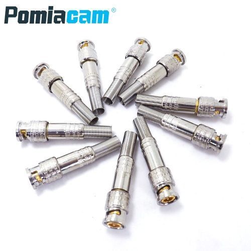 BNC Connector Male For RG 59 Coaxial CCTV Cable 10pcs