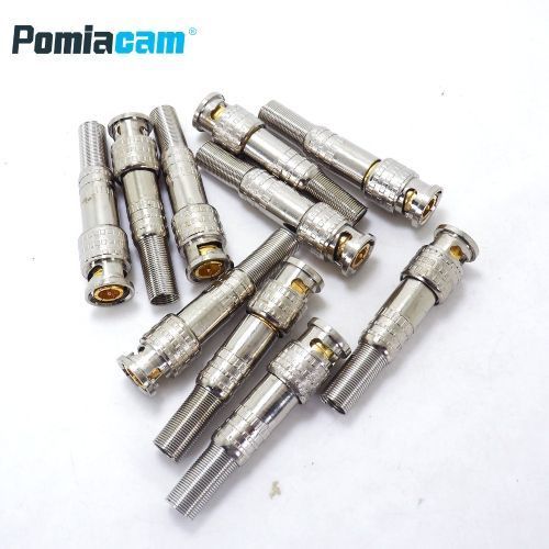 BNC Connector Male For RG 59 Coaxial CCTV Cable 10pcs