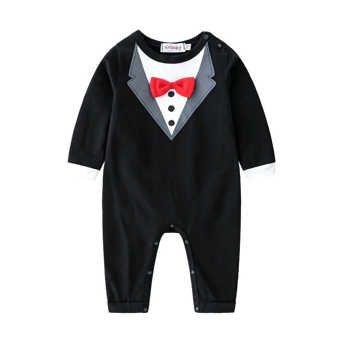 Baby Boy Gentleman Christening/ Birthday Romper - Black