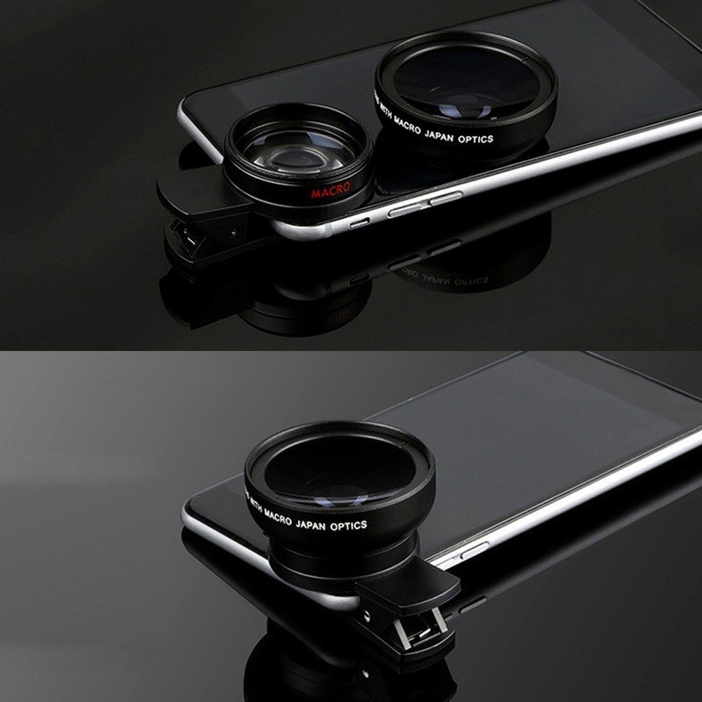 Phone Lens 2 In 1 Clip On 0.45X Wide Angle+10X Macro Lens