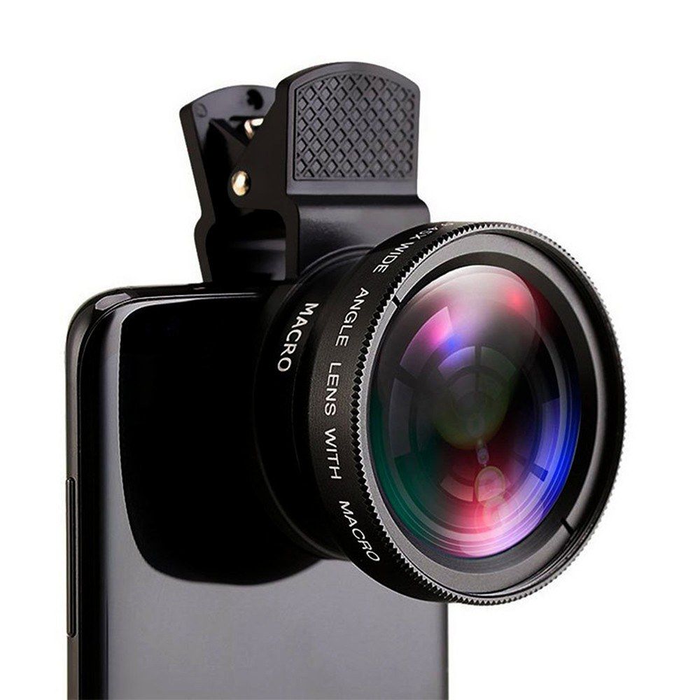 Phone Lens 2 In 1 Clip On 0.45X Wide Angle+10X Macro Lens