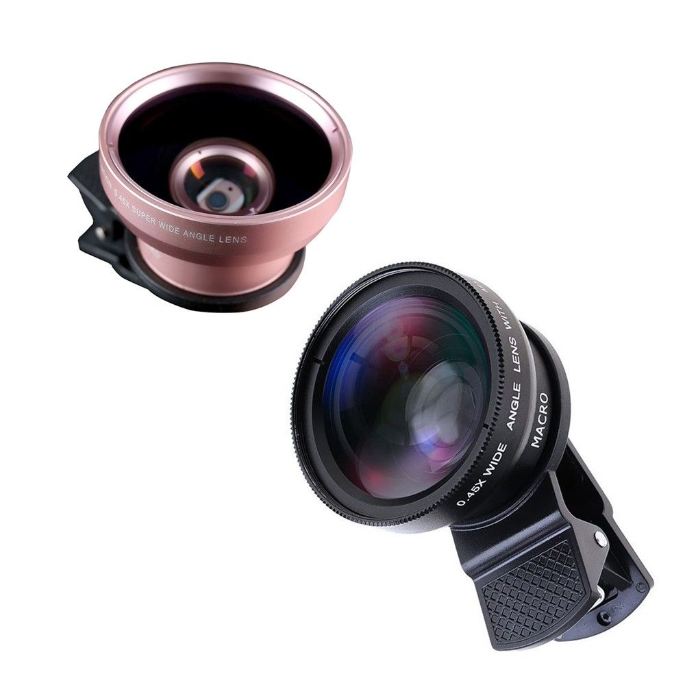 Phone Lens 2 In 1 Clip On 0.45X Wide Angle+10X Macro Lens