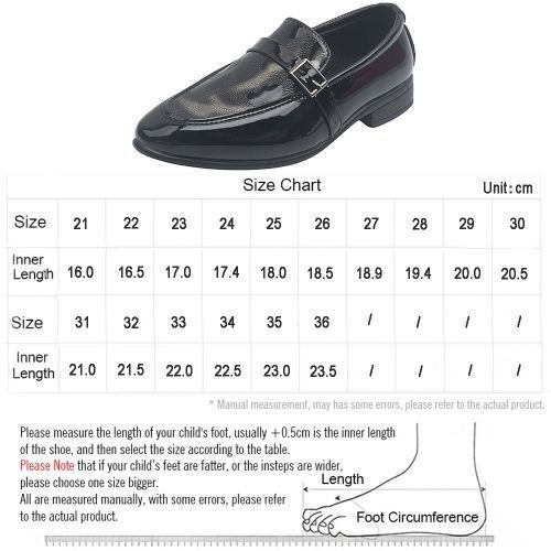 Boys' Leather British Style Low-heel Student Shoes Pointed Toe Shoes Black Grey