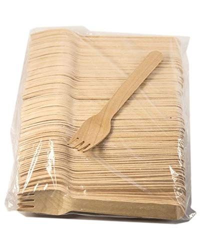 50pcs X 1 Pack - Multi Purpose Wooden Feeding Forks