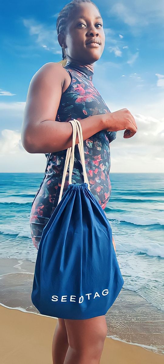 2 In 1 Ladies Casual Fashion Beach Backpack Blue &Lunch Bag