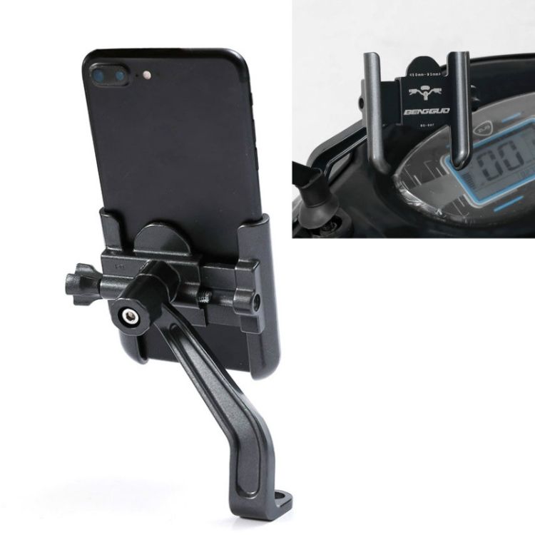Bike Mobile Phone Holder Rearview Mirror Installation