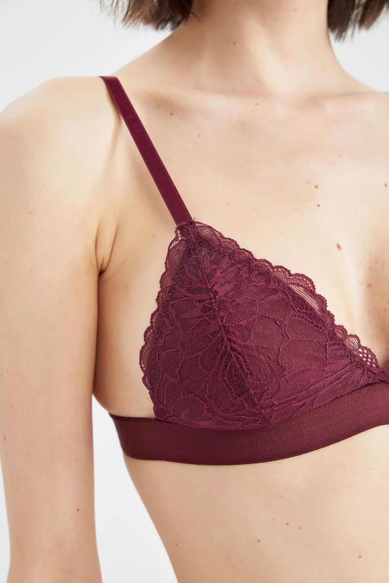 Woman Casual Triangle Underwear Bra - Purple