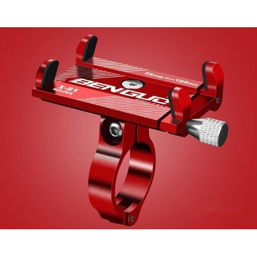 Bicycle Scooter Aluminum Alloy Mobile Phone Holder Red