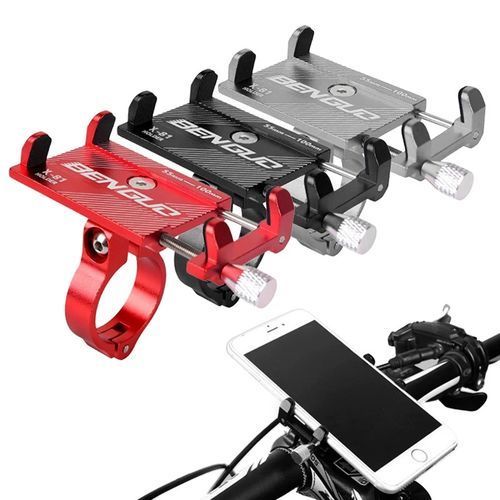 Bicycle Scooter Aluminum Alloy Mobile Phone Holder Red