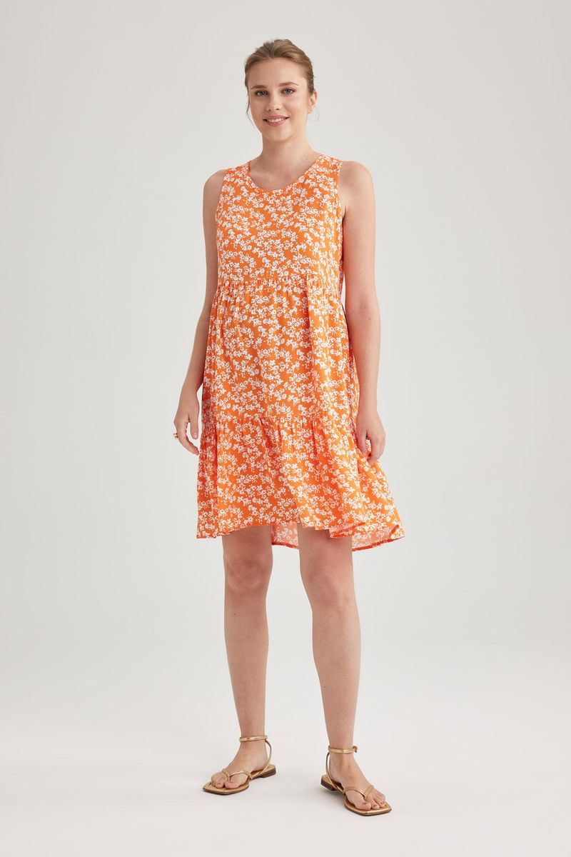 Woman Special Collection Dress Strappy Maternity Dress - Orange