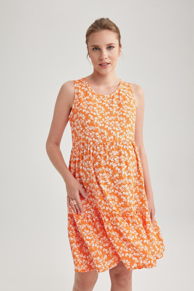 Woman Special Collection Dress Strappy Maternity Dress - Orange