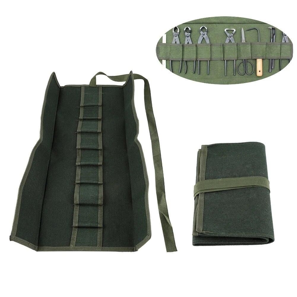 1Pc Canvas Gardening Handle Portable Multifunctional Dirt-proof Storage Package Tool Set Case Rolling Garden Working Bag