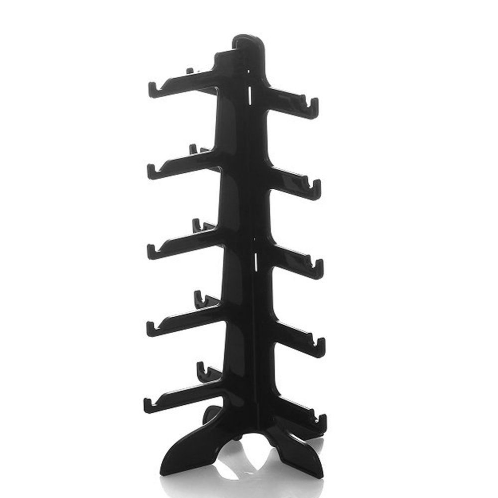 5 Layers Glasses Eyeglasses Sunglasses Show Stand Holder Frame Display Rack Black