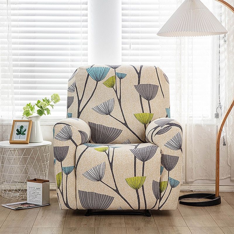 Geometric Printed Recliner Sofa Cover Elastic Chair Covers