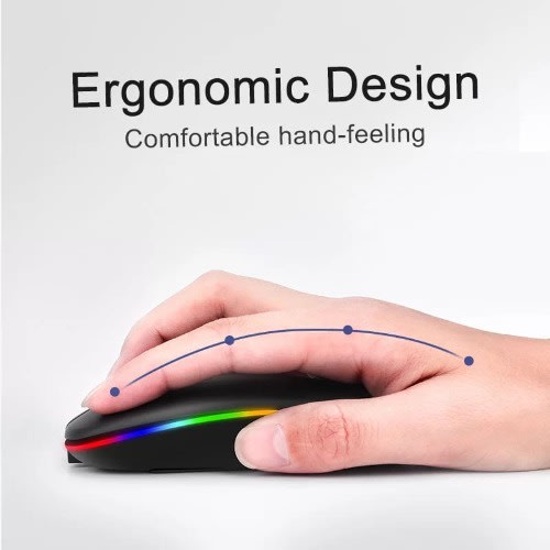Wireless Rechargeable Gaming Mouse- Black