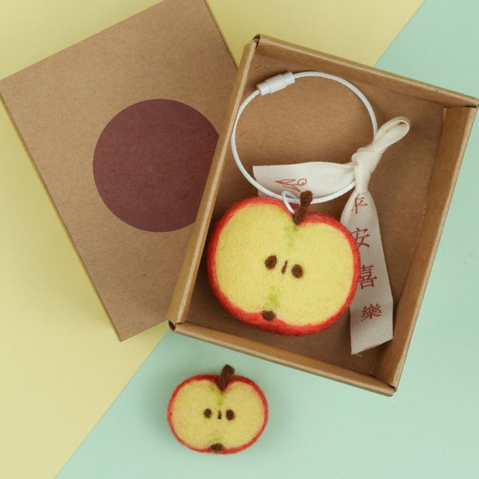 Felting Starter Kit Handcraft Set Key Chain DIY For Apples