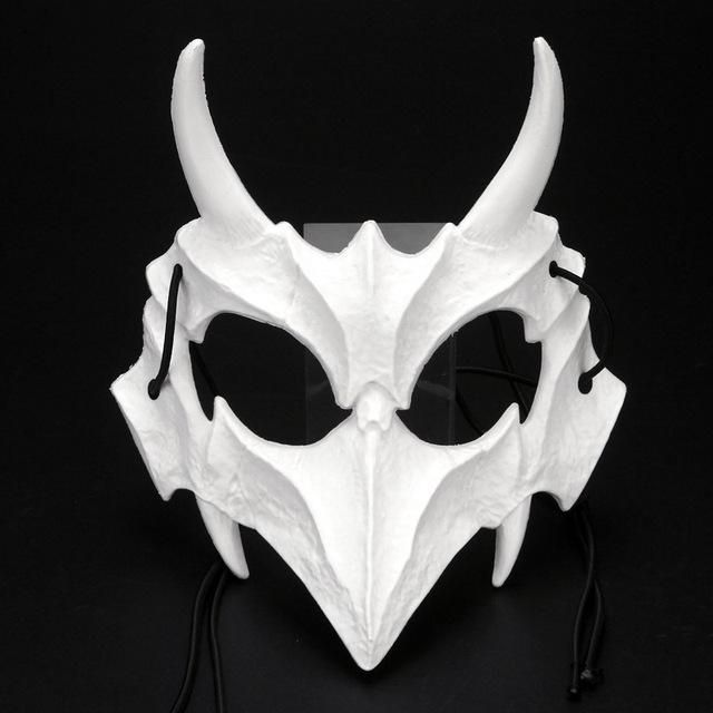 Party Skull Mask Long Teeth Demon Skeleton Half Face Mask Wolf Dragon Tiger