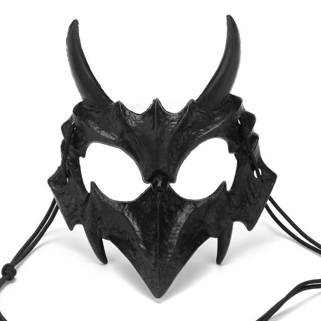 Party Skull Mask Long Teeth Demon Skeleton Half Face Mask Wolf Dragon Tiger