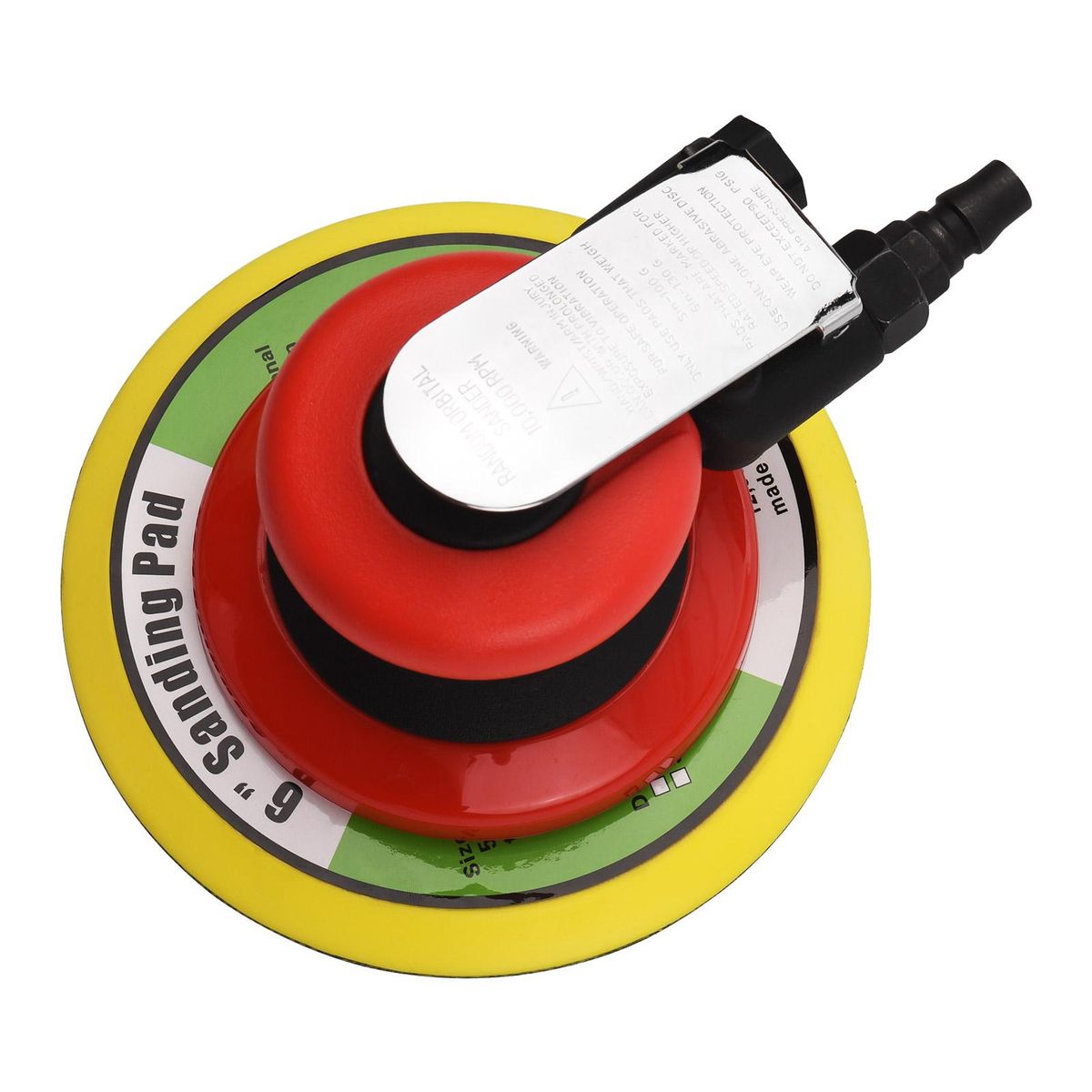 Pneumatic Sander 6 Inch Polishing Sanding Waxing for Car Wall Wood Metal 10000RPM Red