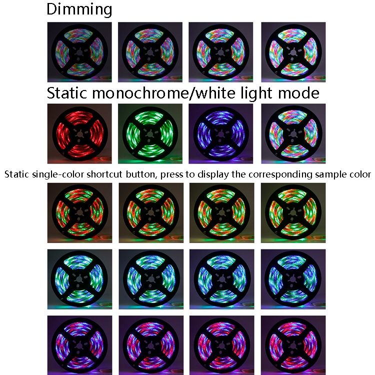 2m LED Light Strip 16 Color Remote Control RGB Light Belt USB Symphony Neon Decorative Soft Light Bar(Waterproof )